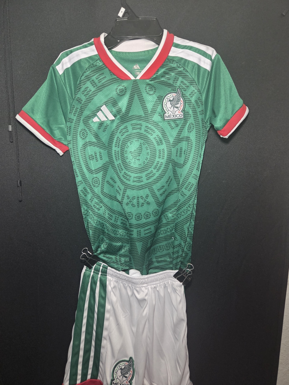 Mexico Green National Team Soccer Jersey & Shorts - Green/White/Red For KIDS